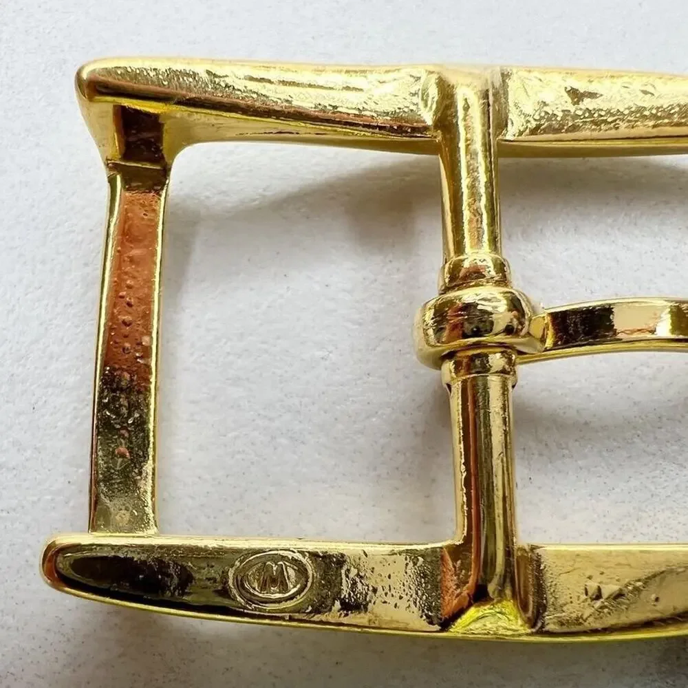Vintage Gold Tone Simple Basic Belt Buckle for up to 1 Inch Belt